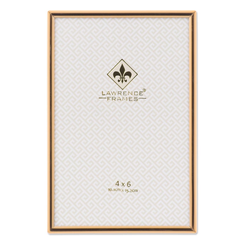 Lawrence Frames 670046 4x6 Simply Gold Metal Picture Frame